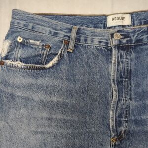 Agolde Riley High Rise Straight Crop Button Fly Women's Jeans Size 32